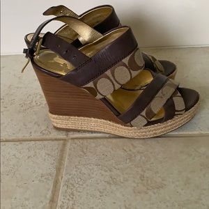 Coach wedges size 7